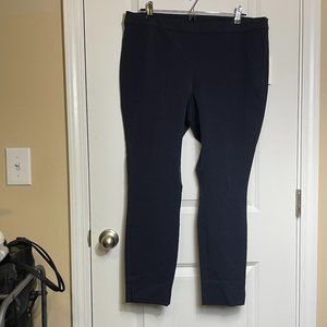 1901 Nordstrom Navy Side Zip Tapered Cropped Leg Pants